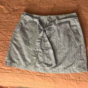 Blue and white mini skirt